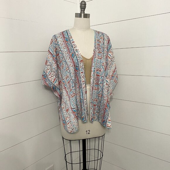 Band of Gypsies Revolve Boho Tribal Print Kimono, Women’s Size Small/Medium - Picture 5 of 10